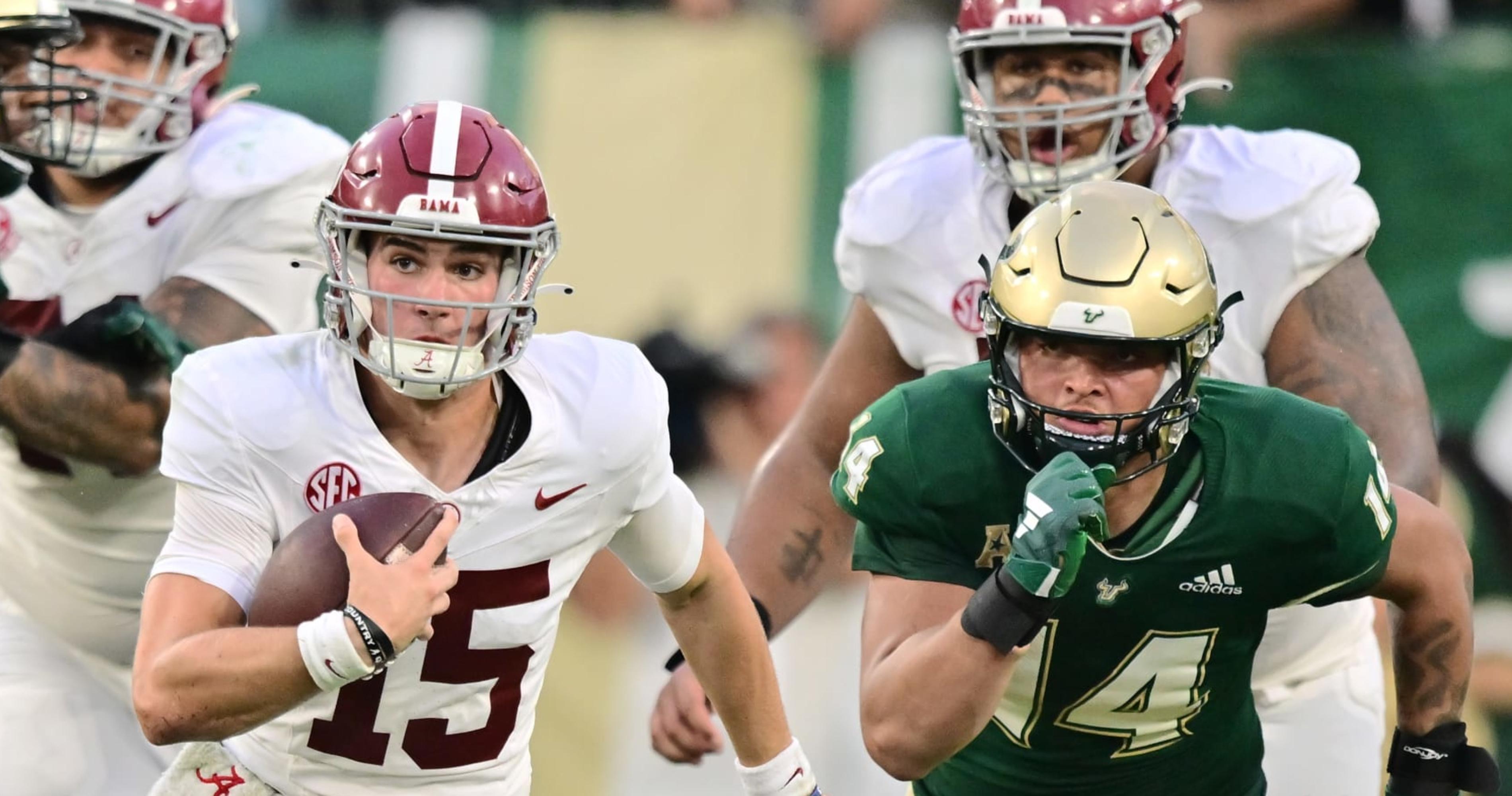 Alabama's Nick Saban Discusses Tyler Buchner, Ty Simpson's Performance vs. USF | News, Scores, Highlights, Stats, and Rumors | Bleacher Report
