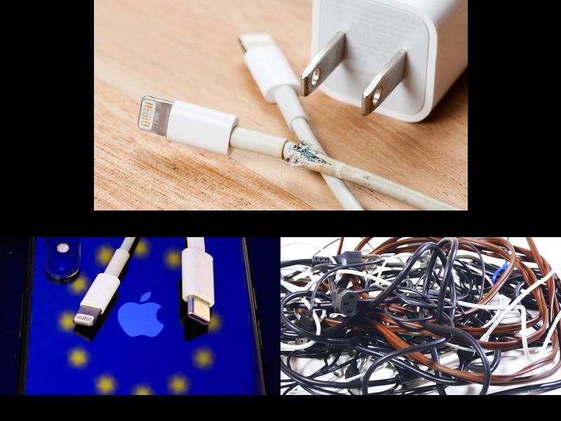What are some eco-friendly alternatives for dealing with old chargers and cables?